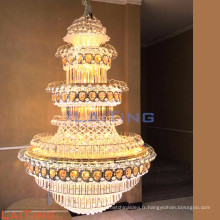 Grand pendentif en cristal lumière lustre en cristal d&#39;or luminaires 63038